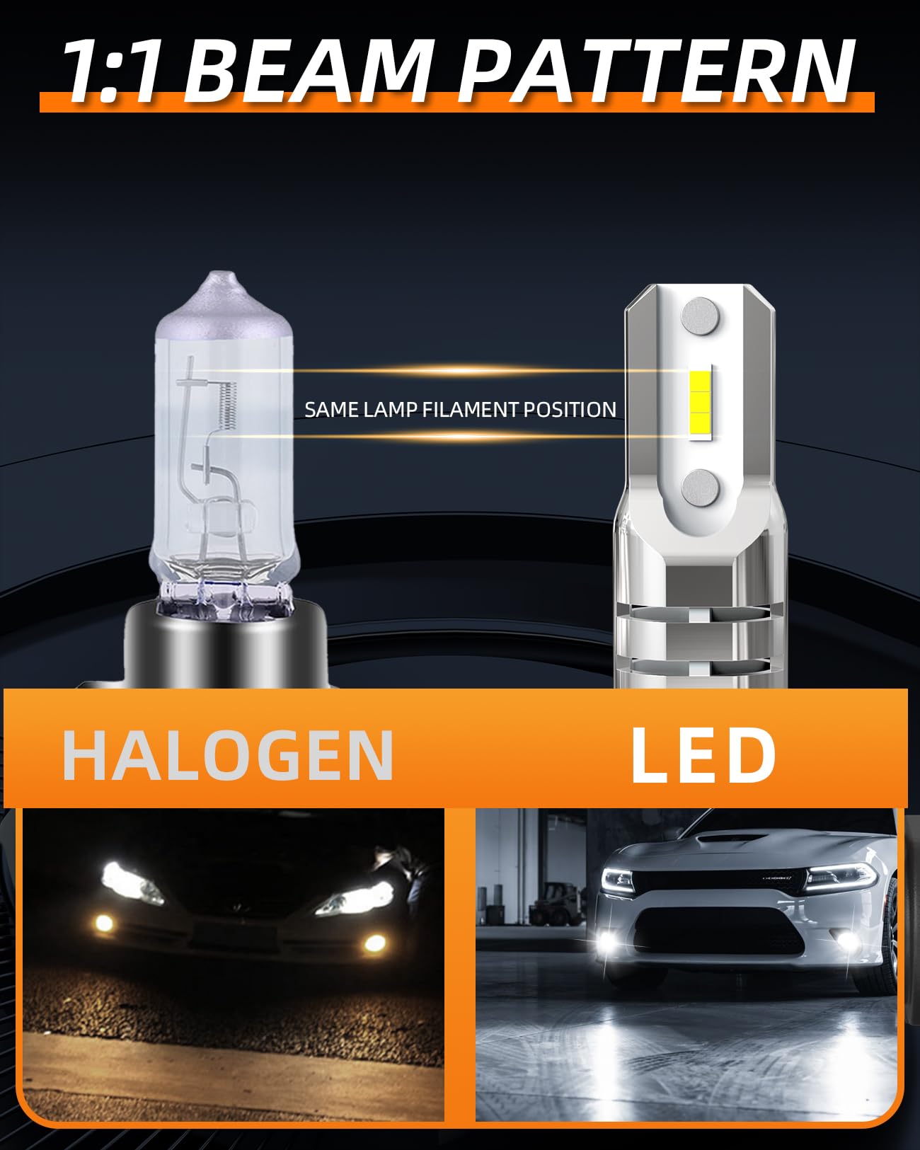 H11 LED Lampadina H8 H9 H16 CSP Auto LED Lampade Fendinebbia Diurne Luci Antinebbia Anteriori Bianco 12V 24V Set di 2