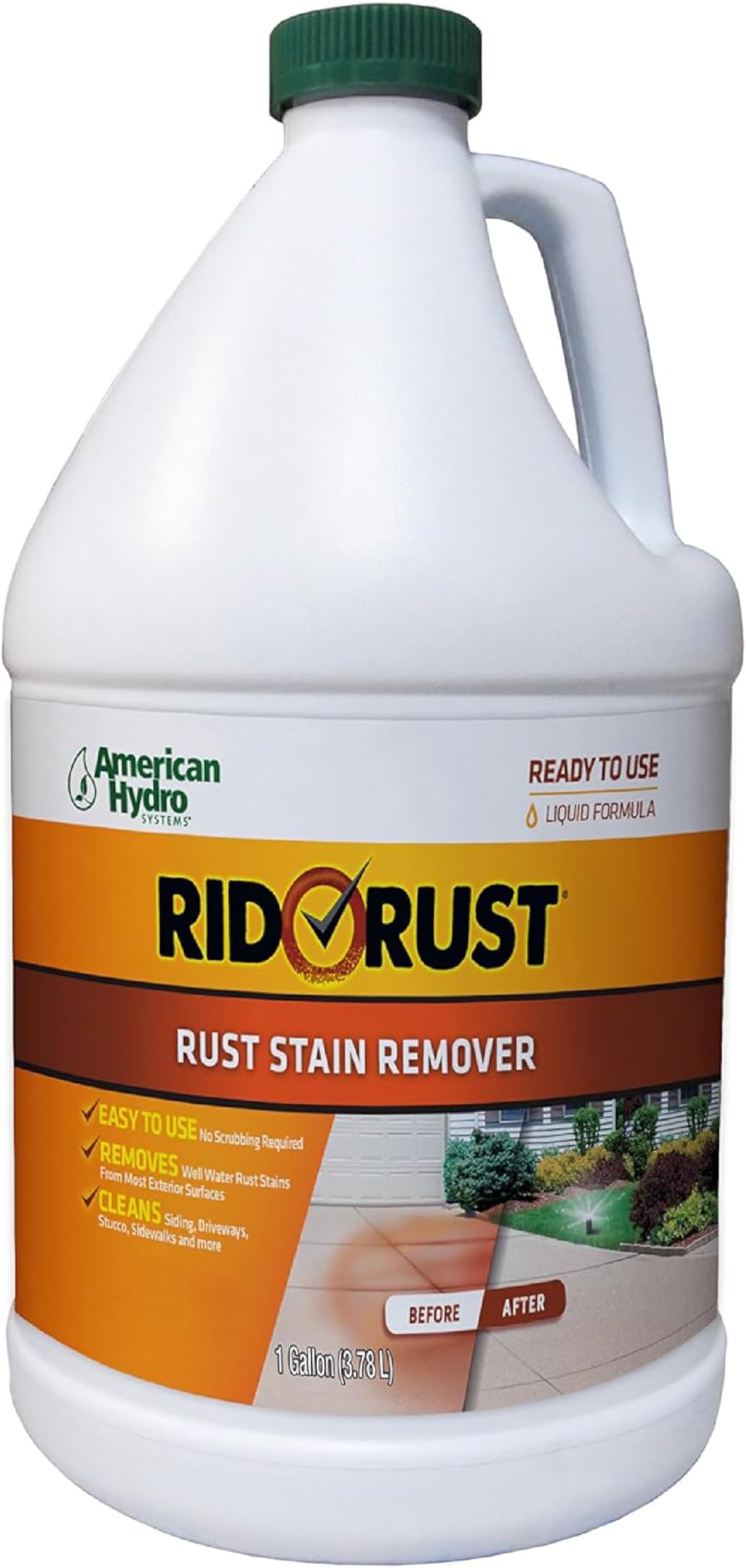 American Hydro Systems 2662 Rid O' Rust Liquid Rust Stain Remover, 1 Gallon
