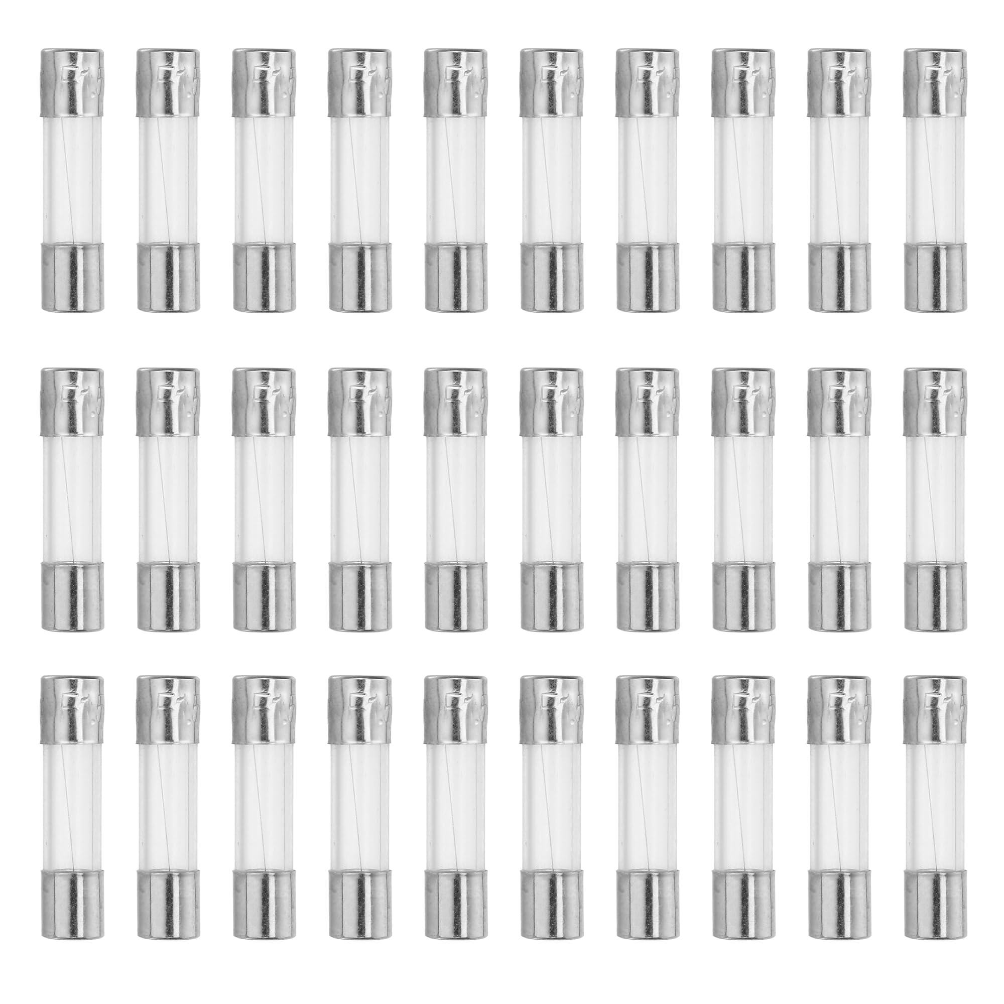 QUARKZMAN 30 sztuk bezpieczników precyzyjnych 1,5 A, bezpieczniki 250 V, bezpiecznik szklany, szybki, zestaw bezpieczników 5 x 20 mm