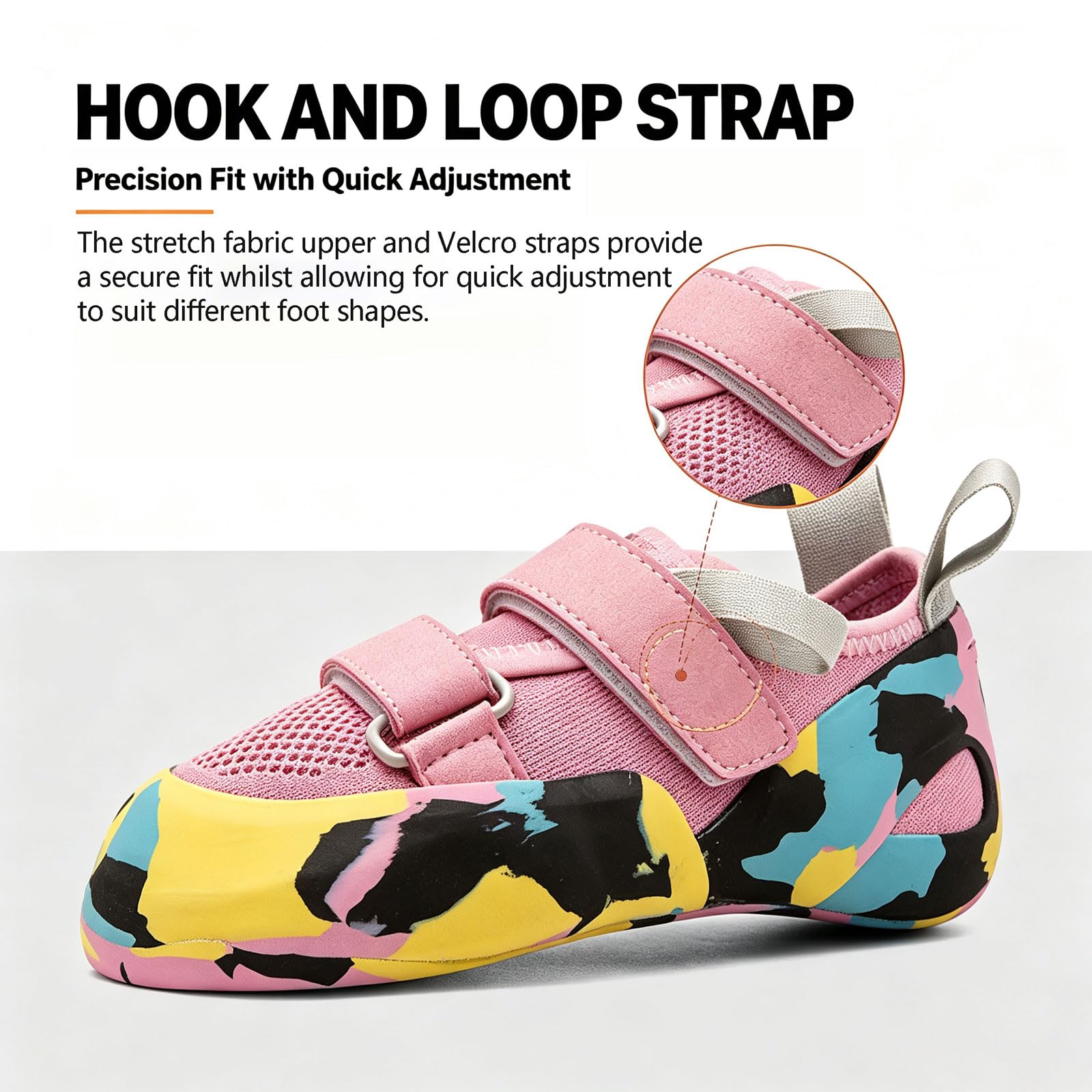 Pies de Gato Hombre Zapatos scalada Pies Gato Escalada Refuerzo en la puntera Goma pegajosa Tallas: 28-35 Con cinta adhesiva Adapta Forma Tus pies agarre fuerte para Escalada Deportiva