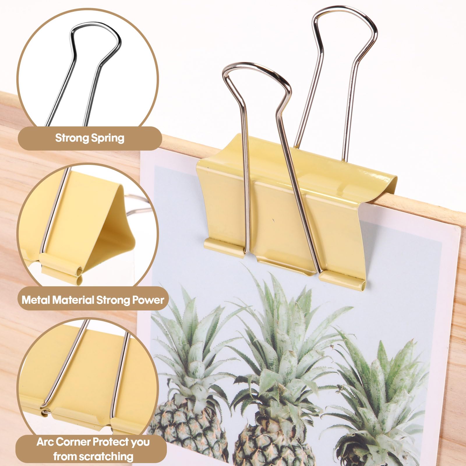 Jetec Jumbo-Binder-Clips, 7,6 cm, extra groß, bunt, groß, strapazierfähig, Metall, riesig, große Papierklemmen für Büro und Zuhause, Organisation, Küche, Lebensmittelbeutel, Zeichnen, 48 Stück
