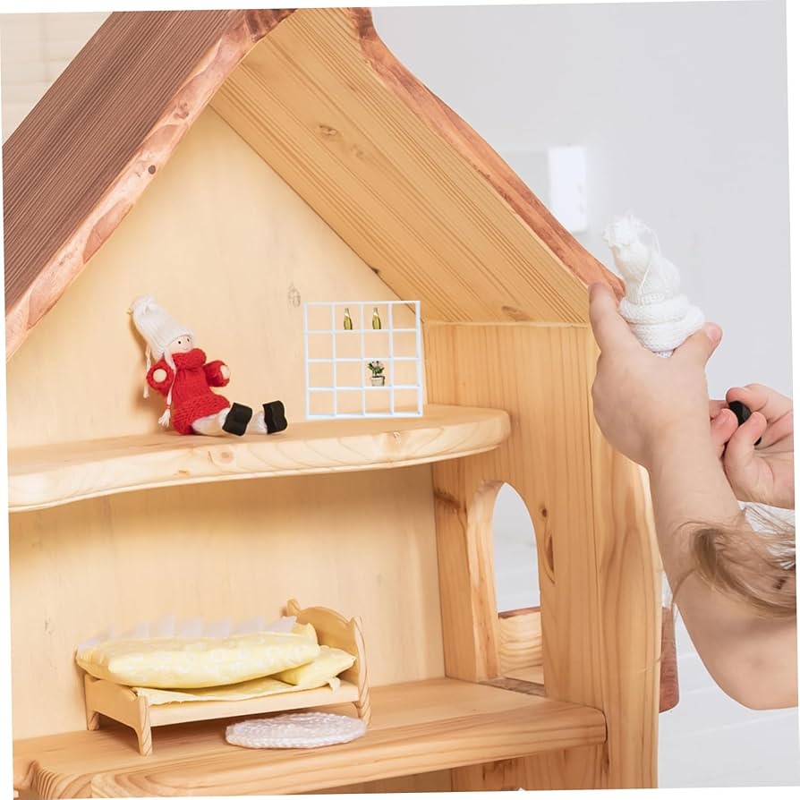 Amazon | ドールハウス家具 ドールハウス 本棚 リアルな木製 1:12