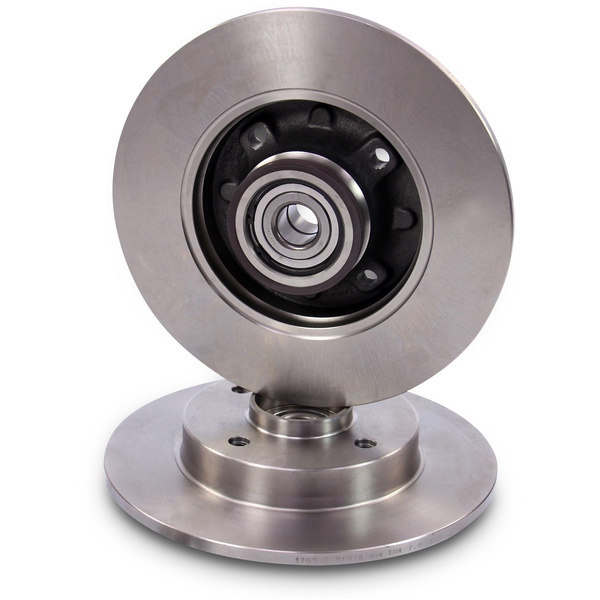 BESTPRICE Juego de frenos eje trasero incl. discos de freno ¯ 249 mm llenos + pastillas + cojinete de rueda y anillo ABS compatible con CITROèN C4 Coupe (LA),C4 I (LC),PEUGEOT 307 (3A/C)(3E)(3B)(3H)