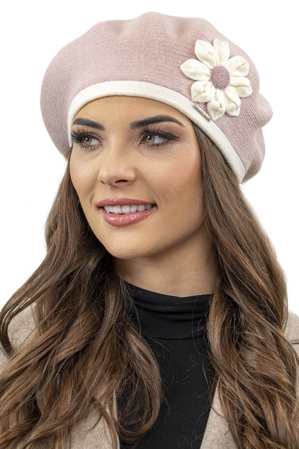 VIVISENCE Béret pour Femme Automne Et Hiver Élégant en Laine Style Classique avec Application Décorative Parfait pour Confort Et Qualité Supérieure 7046
