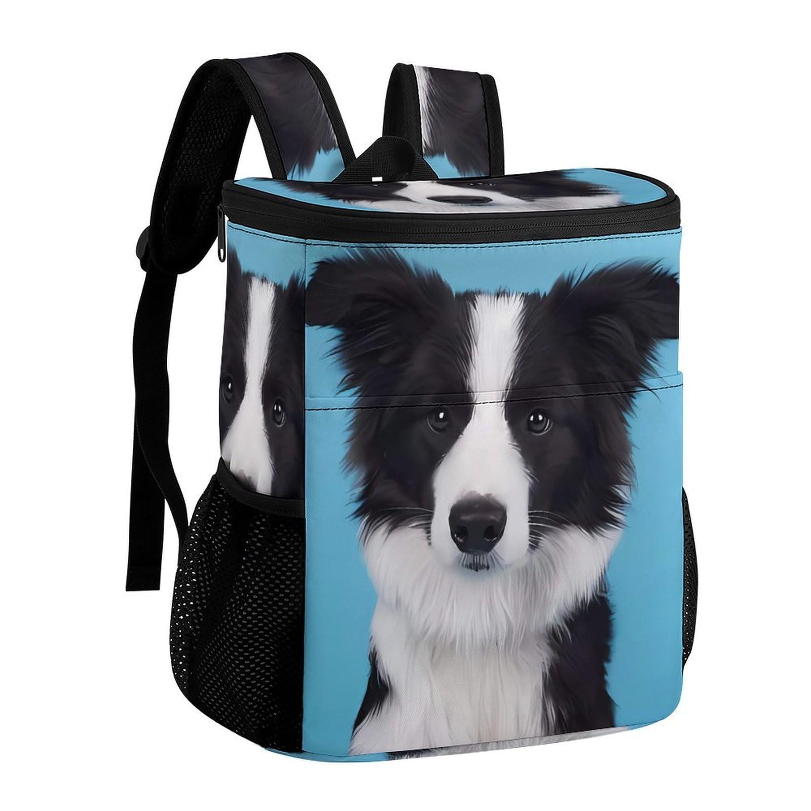 Sac à dos isotherme étanche Border Collie robuste avec sangles rembourrées camping