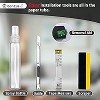 Vista 2 de ConCus-T Película de privacidad unidireccional para ventana con 4 herramientas gratuitas, control de calor y bloqueo UV, tinte de ventana