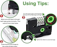 Vista 8 de Labelife Paquete de 5 cintas TZe TZ de 0.47 pulgadas laminadas transparentes TZe-131 de repuesto para Brother Label Maker Tape Clear TZe131 TZ-131