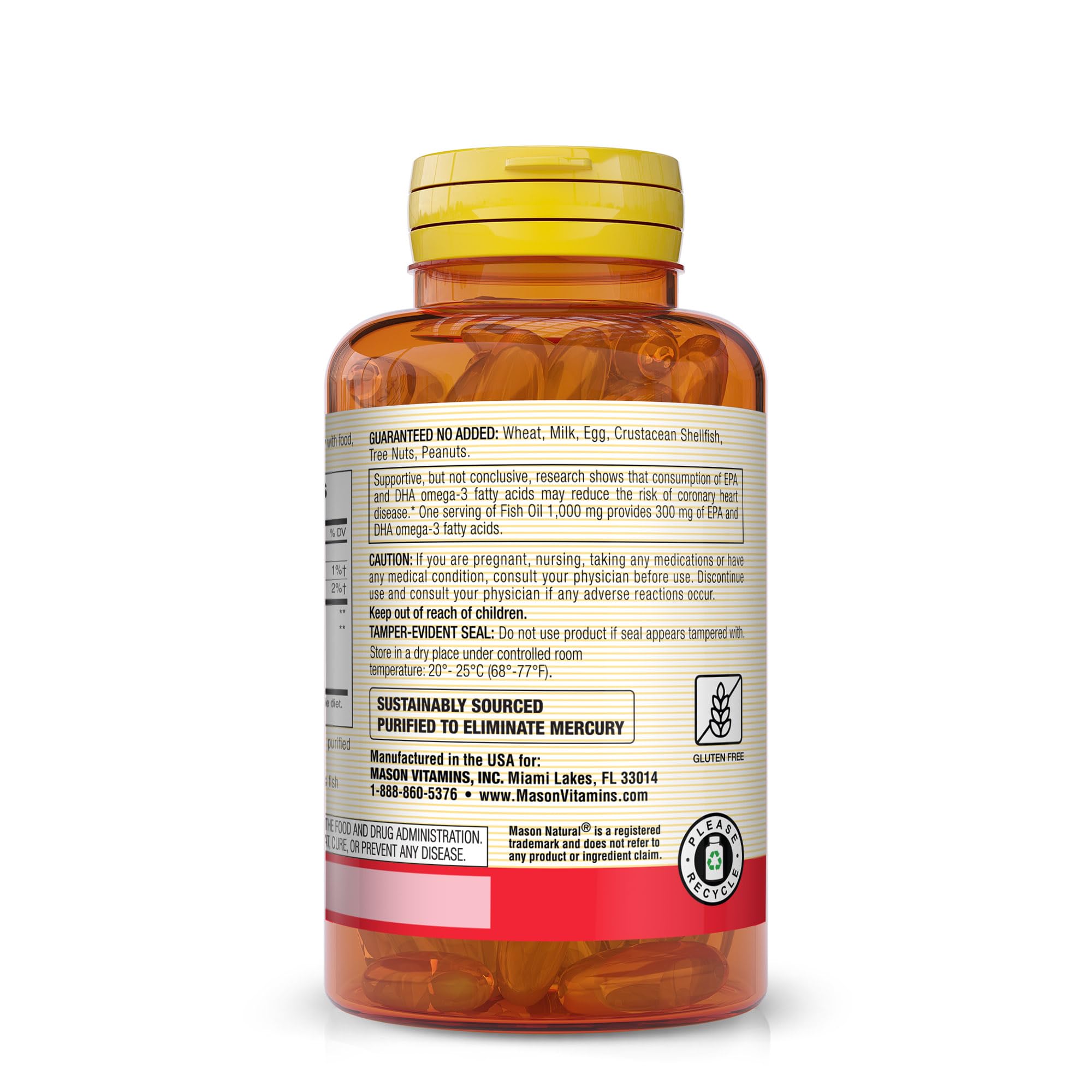 MASON NATURAL Omega-3 Fish Oil 1000mg with EPA & DHA, 120 Day Supply — Amazon image 3