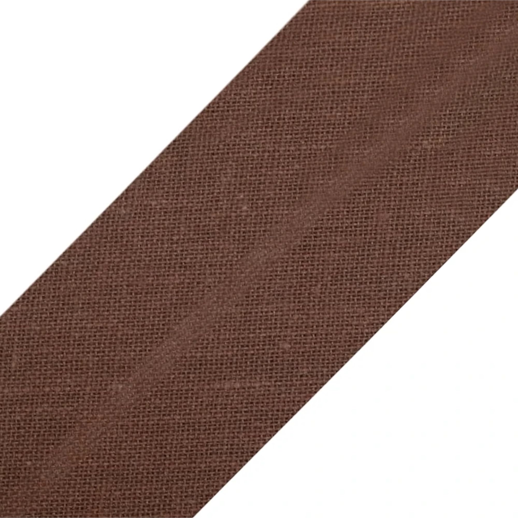 Biais de couture coton chocolat 20mm ruban mercerie loisirs créatifs 25m