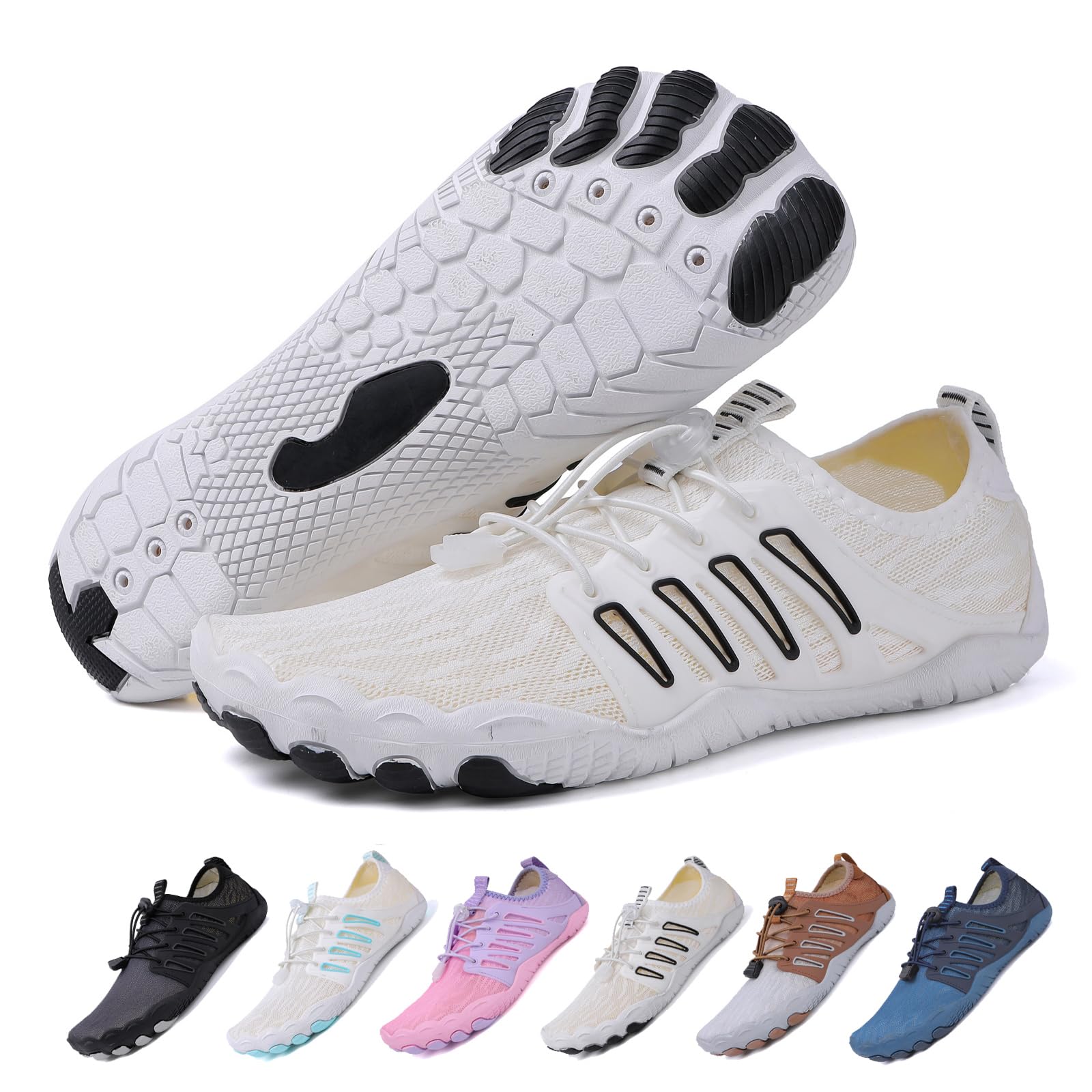 Hike Barefoot Shoes for Womens Men,Quick Dry Water Shoes,Beach Pool Aqua Swim Surf Hiking Walking Shoe,Non-Slip Athletic Footwear Wide Toe Water Shoe