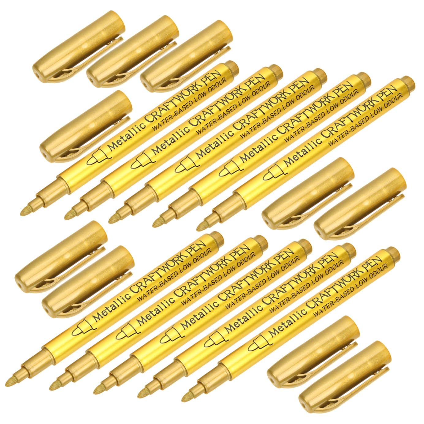 SEWACC 30pièces Marqueurs De Peinture Métallique Pour Textiles Et Stylo De Peinture à Huile Pour Artisanat Et Dessin Feutres Écrits
