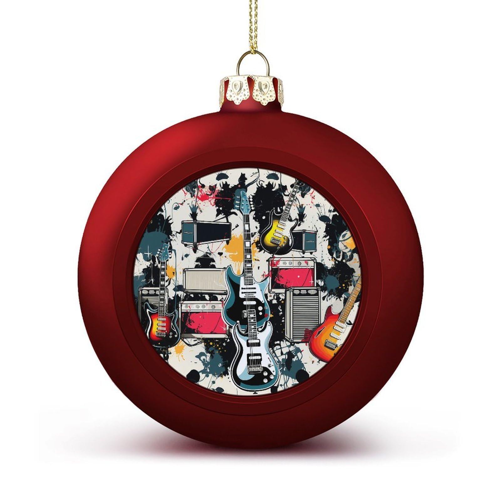 Boule de Noël musique rock incassable pour éviter la casse du sapin