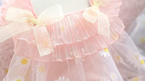 Miniatura 3 de MaruPet Elegante vestido de princesa brillante de margarita con punto de lazo para perro pequeño, extra pequeño, pug, chihuahua, shih tzu, Yorkshire