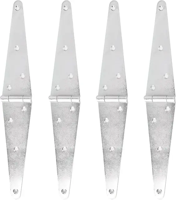Zinc Coated Steel Strap Hinges 150mm (6") - Heavy Duty for Gates, Sheds, Doors