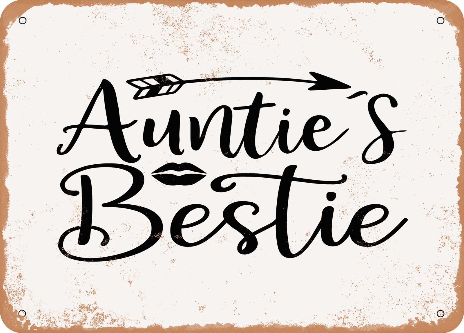 Miaomansenstore Metal Sign - Aunties Bestie - 2 - Vintage Look Sign Home Decor