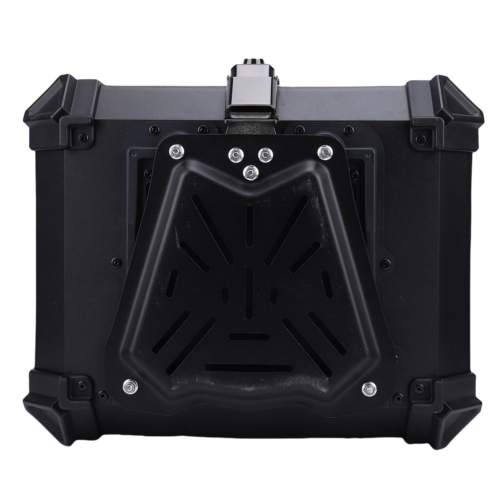 Zerodis Bauletto per Moto in ABS con Serratura, Baule per Casco da 45 Litri, con Strisce Riflettenti Sullo Schienale per Scooter, Motociclisti, Viaggi Pendolari