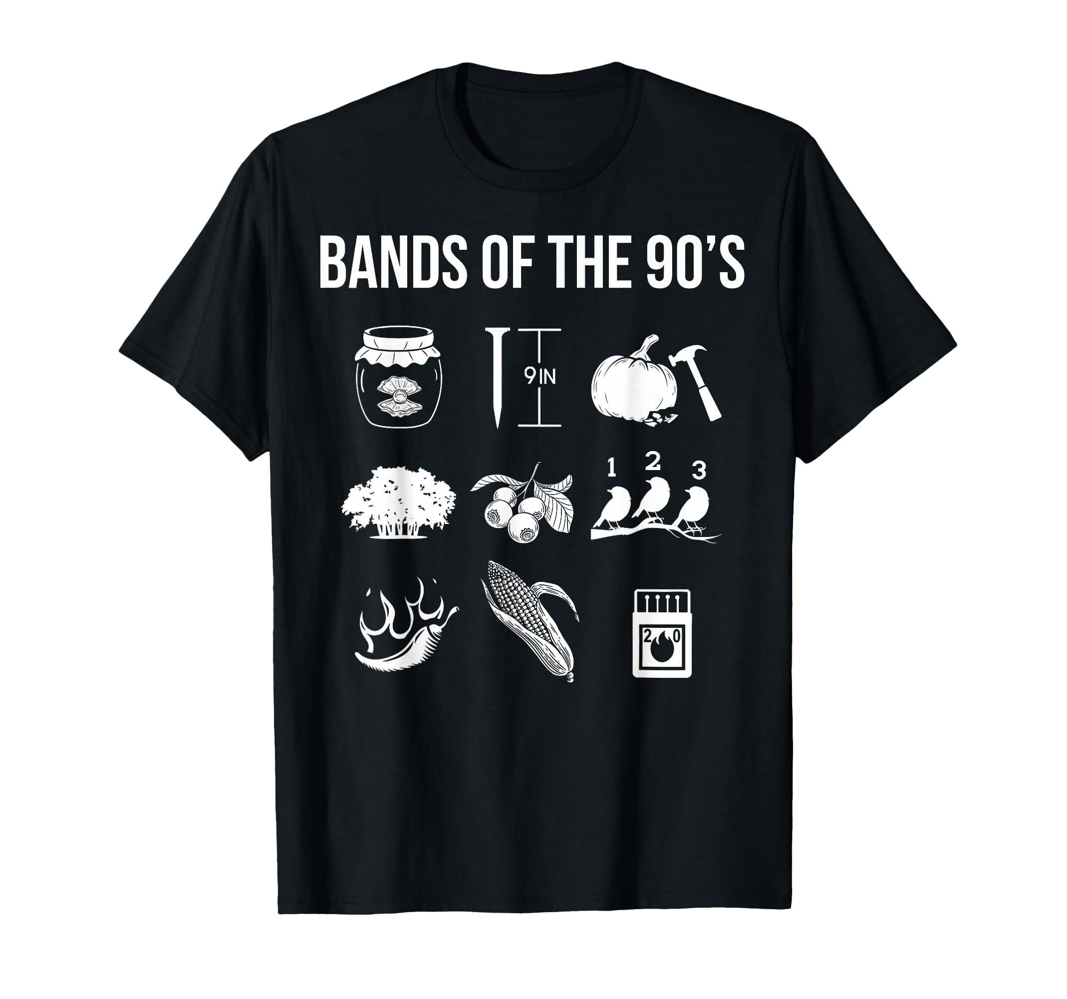 Retro 1990s Bands - Music - 90s Music Lover T-Shirt