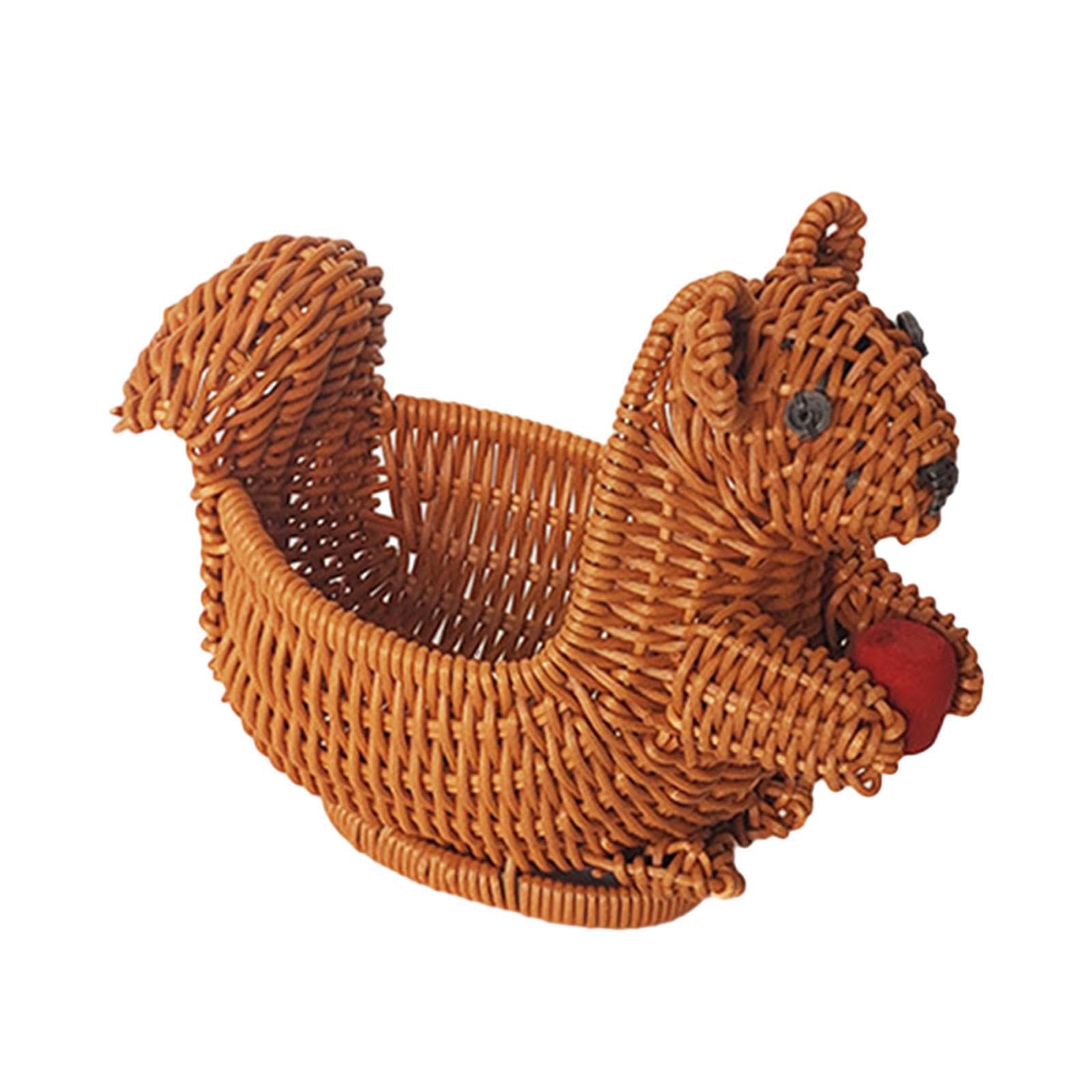 Zambuph Woven Basket Vegetables Storage Basket Made PP Organizing And Dining Needs Breads Imitation Rattan Tabletop Food Serving