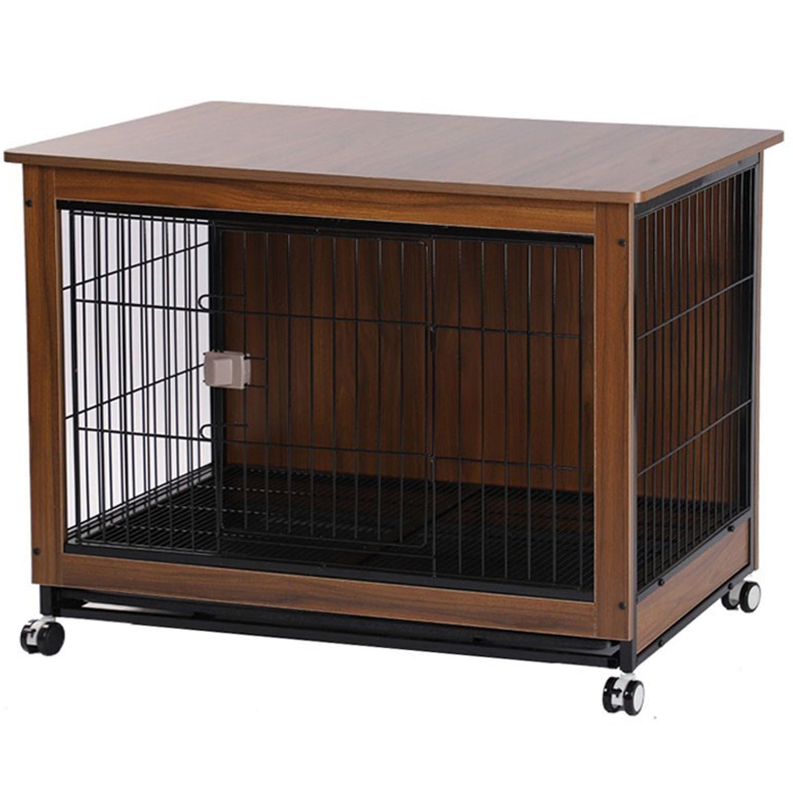 小型犬用　輸送ゲージ　木製 Amazon.co.jp: DKPLOE 木犬ケージ 木製犬クレート屋根付き犬ケージト