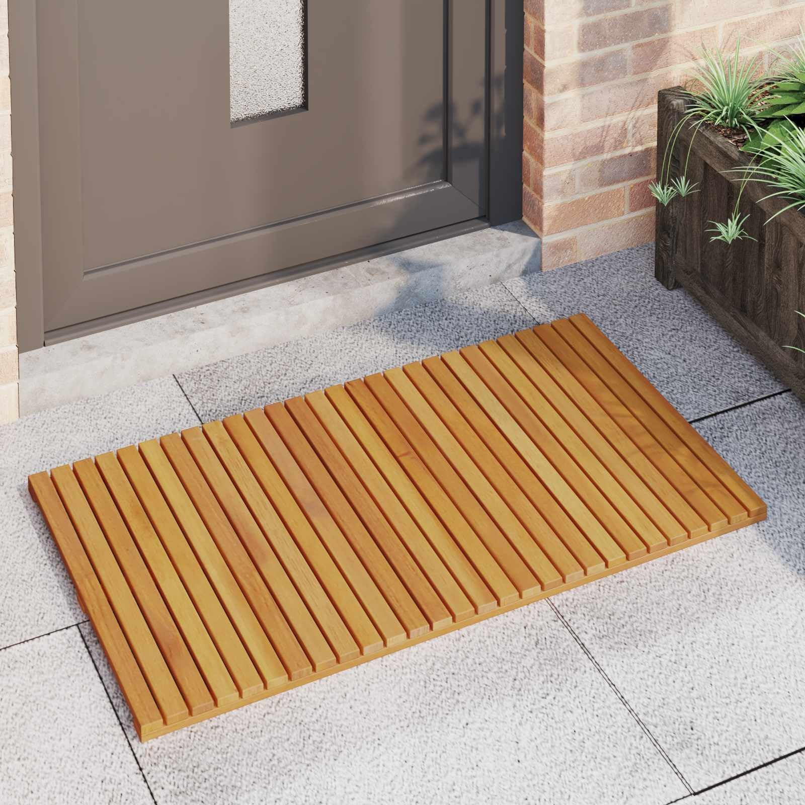 Solivagant Badematte Uni Braun 100 x 55 cm Holz, Badzubehör,Badematten Badteppiche, 5 kg-42025257