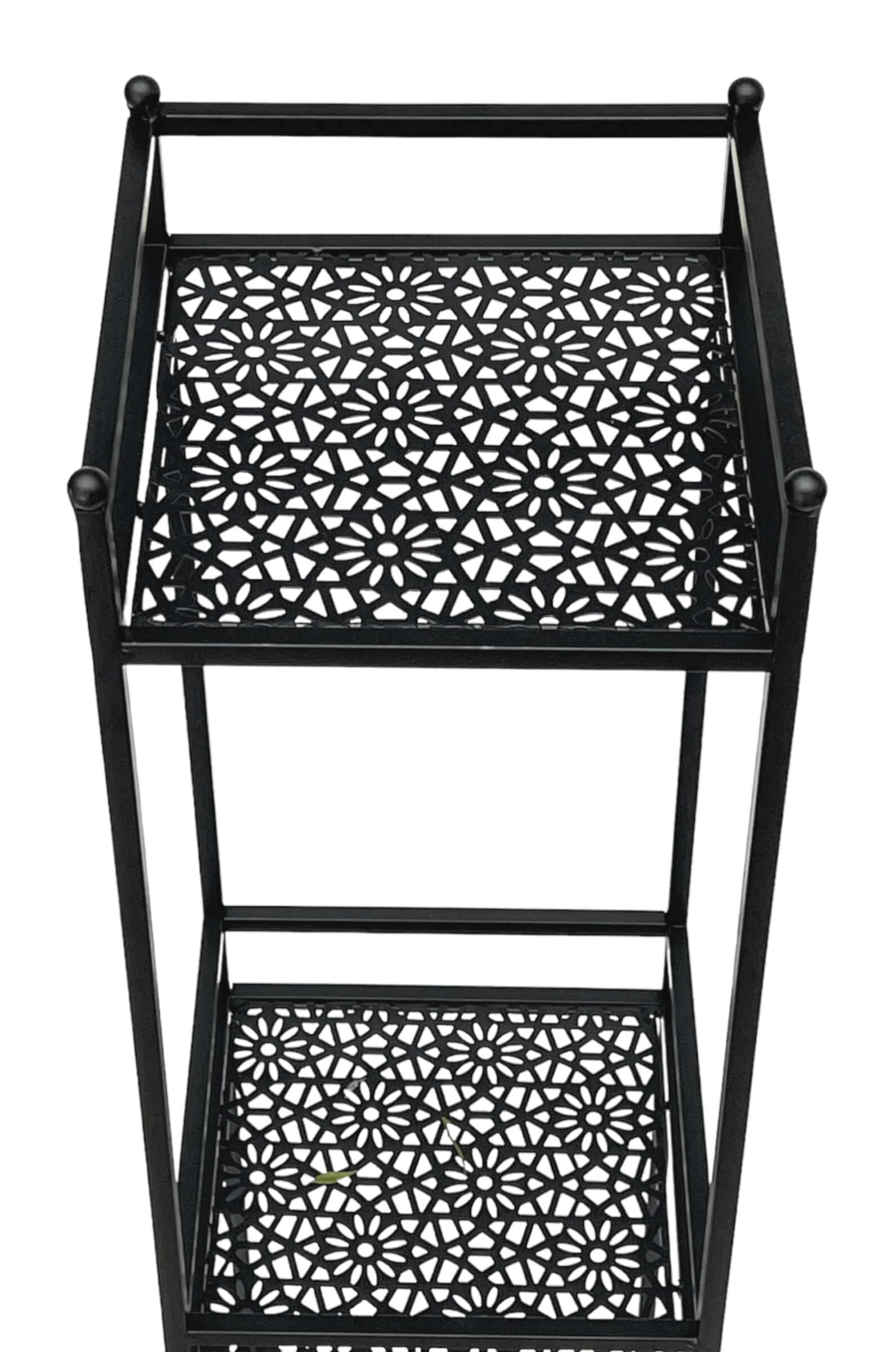 DanDiBo Estantería de pie negra de metal, estrecha, 3 niveles, 110 cm, estantería de cocina, estantería de cocina, estantería de metal 96485 de hierro moderno