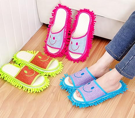 Amazon Haolong 歩くだけで 簡単 お掃除 笑顔 大きなサイズも小さいサイズもある 男女兼用 モップスリッパ マイクロファイバー 5色 ピンク モカ 超極細繊維 お掃除スリッパ 繰り返し履ける ピカピカ スマイル柄 モップスリッパ カワイイ もじゃもじゃ 便利 フロア