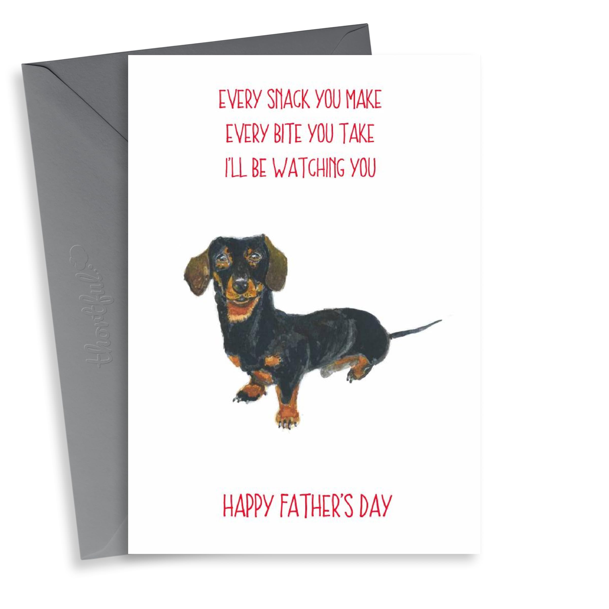 sausage dog daschund Father's Day Card 14198