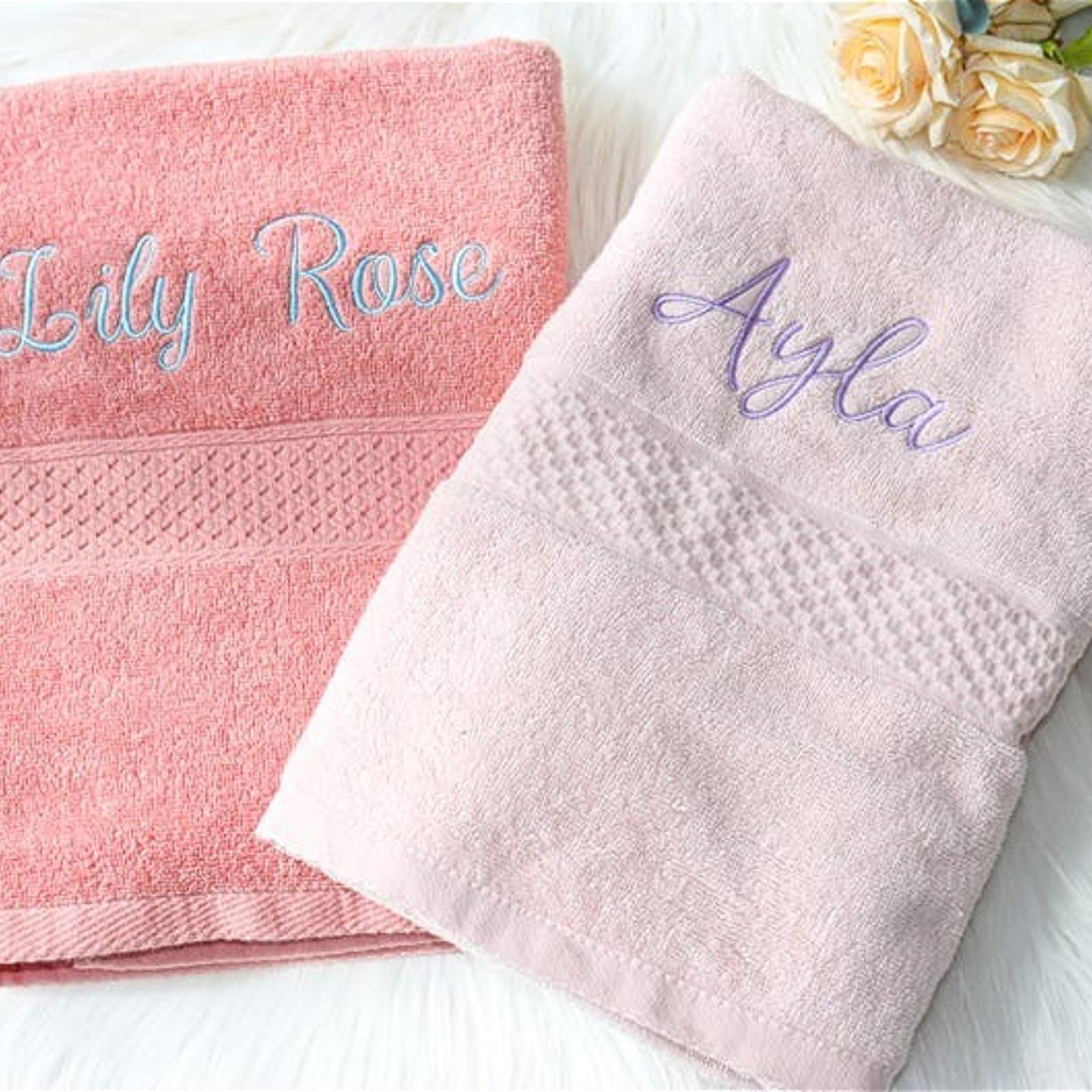 Serviette brodée haut de gamme en coton de qualité pour salle de bain
