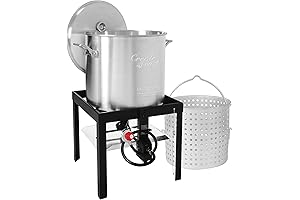 Creole Feast Outdoor Gourmet Propane Crawfish Boiler with Strainer for Low Country Boils
