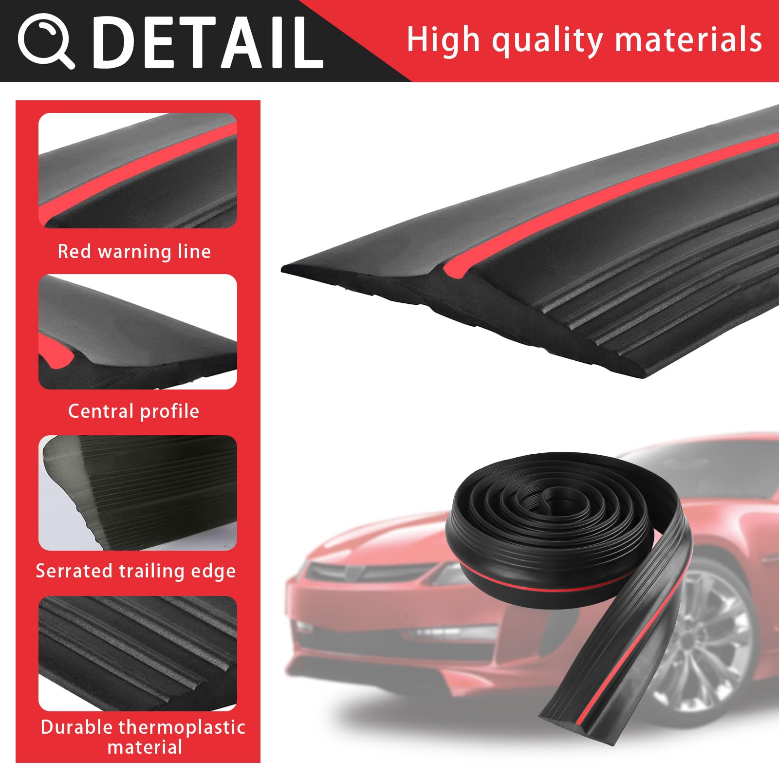 CPROSP Joint de seuil de porte de garage 3 m x 18 mm, Garage Door Seal
