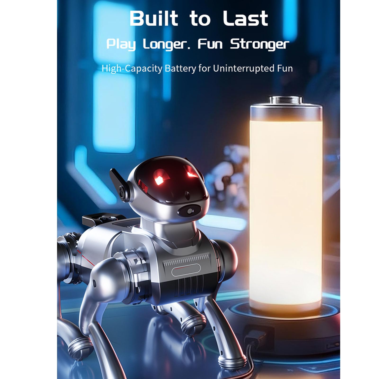 Juguete Inteligente para Perro Robot, Cachorro Robot Interactivo con Control Remoto Programable con Control de Voz para Cantar y Bailar, para Niños