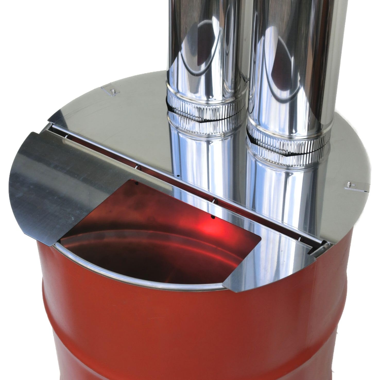 Amazon.co.jp: 無煙ドラム缶ロケット 焼却炉 | φ150ツイン煙突 (後付け