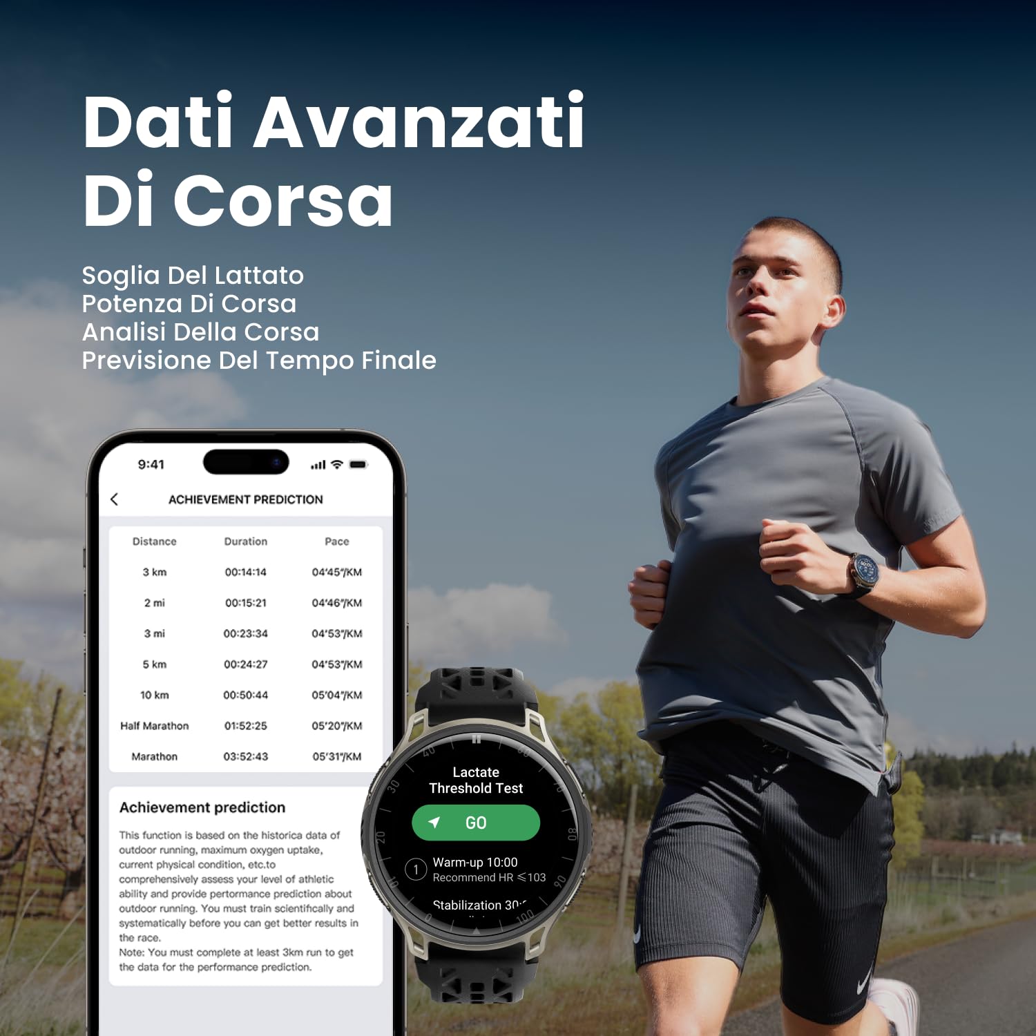 Amazfit Cheetah 2 Pro 48mm Smartwatch GPS per la Corsa, AMOLED da 1,32", Vetro Zaffiro, Cassa in Titanio, 32GB, Autonomia fino a 20 Giorni, 5 ATM, NFC, Torcia, Mappe Offline, 170+ Modalità Sportive