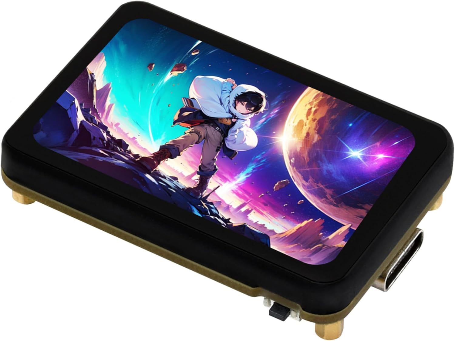 ESP32-S3 1.64inch AMOLED Touch Display Development Board, 280x456, QSPI Interface, Onboard Accelerometer and Gyroscope Sensor and Other Interfaces, ESP32 with Display