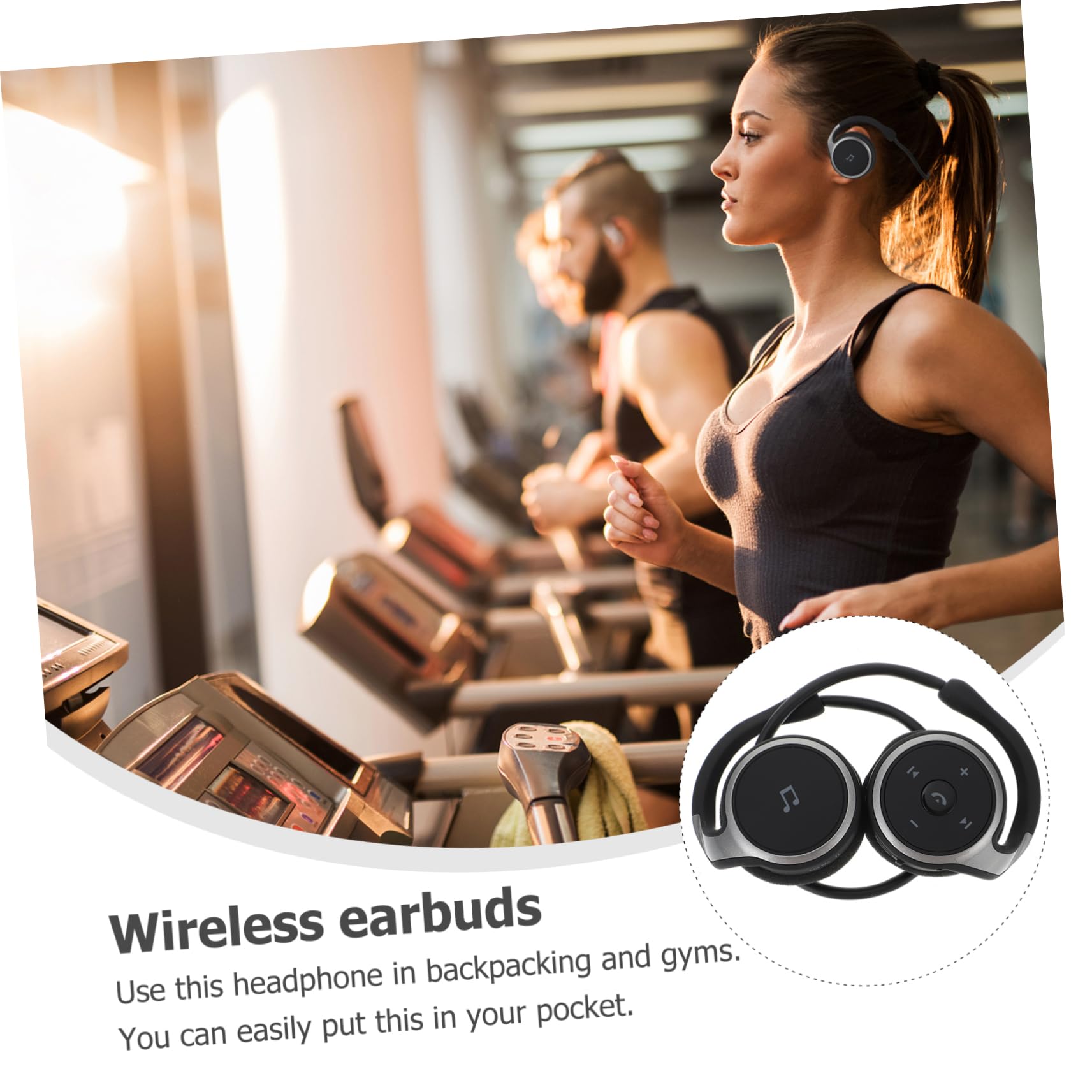 HOMSFOU Auricolari Sport con Archetto, Leggeri in Abs, Versione 4.1, Comodi Occhiali, per Corsa e Allenamento
