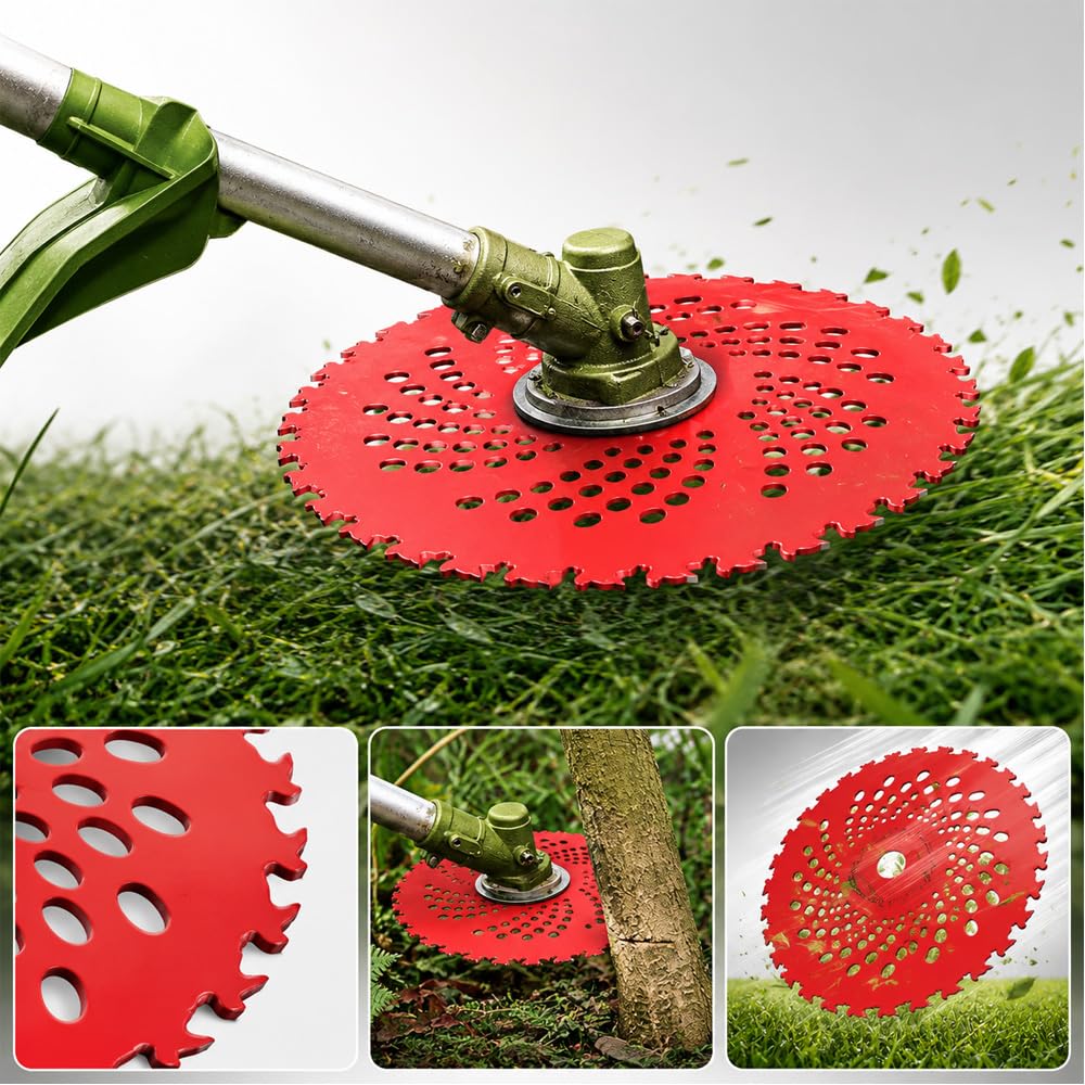 Ostrza podkaszarki do Husqvarna 545RX, tarcza do chwastów 36 zębów otwór 25,4 mm z zestawem adaptera, 1 czerwone ostrze piły + 5-częściowy zestaw