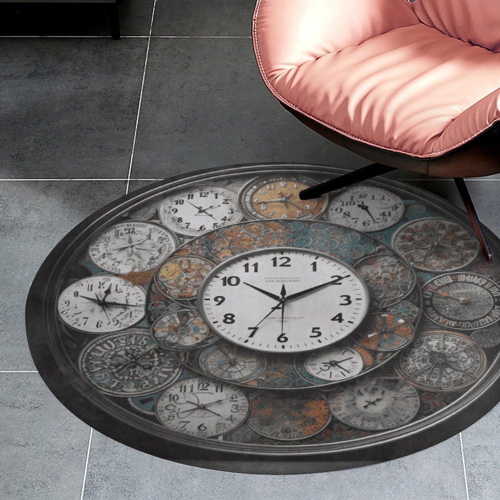 Tapis circulaire de cuisine et chambre en velours doux pour une ambiance chaleureuse