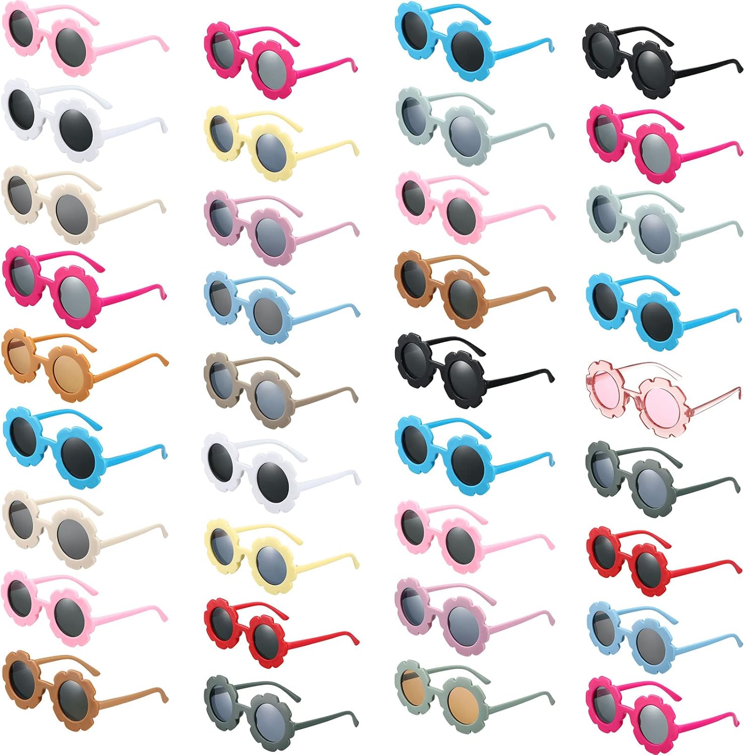 36 Pairs Kids Flower Sunglasses Cute Round Flower Sunglasses Bulk Eyewear for Toddler Boys Girls Beach Party Favors 36 Pairs Kids Flower Sunglasses Cute Round Flower Sunglasses Bulk Eyewear for Toddler Boys Girls Beach Party Favors