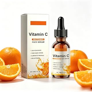 Vitamin C Face Serum, Facial Serum for Dark Spot, with Hyaluronic Acid, Vitamin E, Lightweight Face Moisturizer, improve the appearance of wrinkles and fine lines, 1.01 FL Oz
