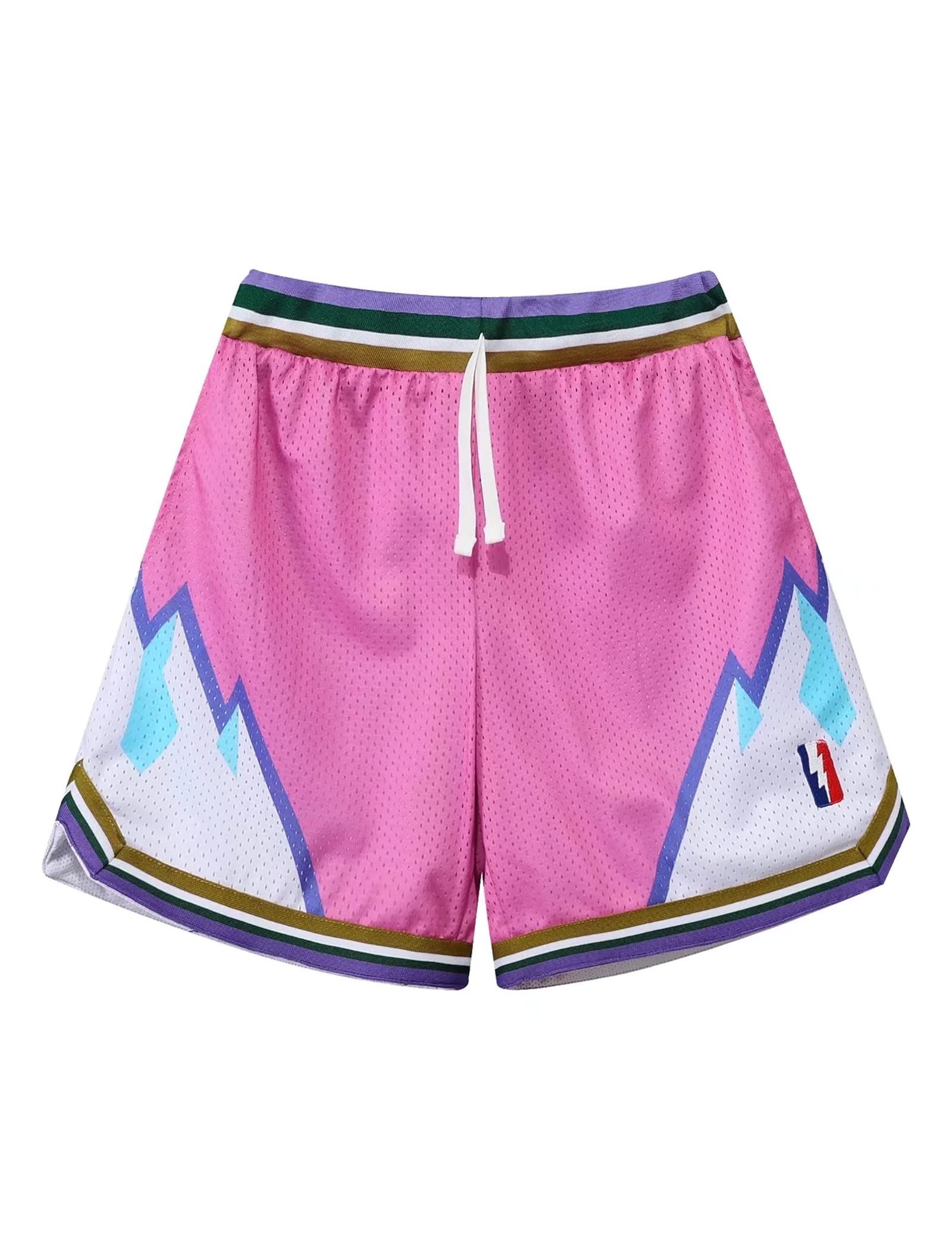 Sponsored Ad - Mens Retro Basketball Shorts Running Athletic Graphic Shorts Streetwear Designer with Pockets