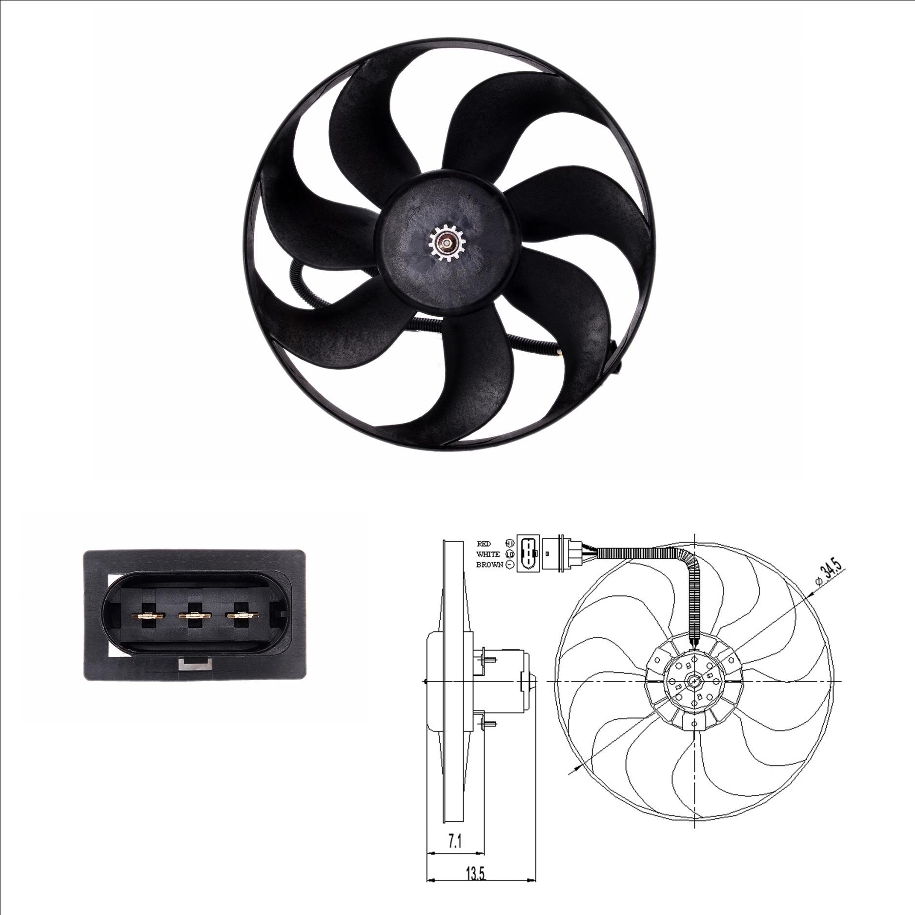 NRF 47397 Ventilateur, refroidissement du moteur