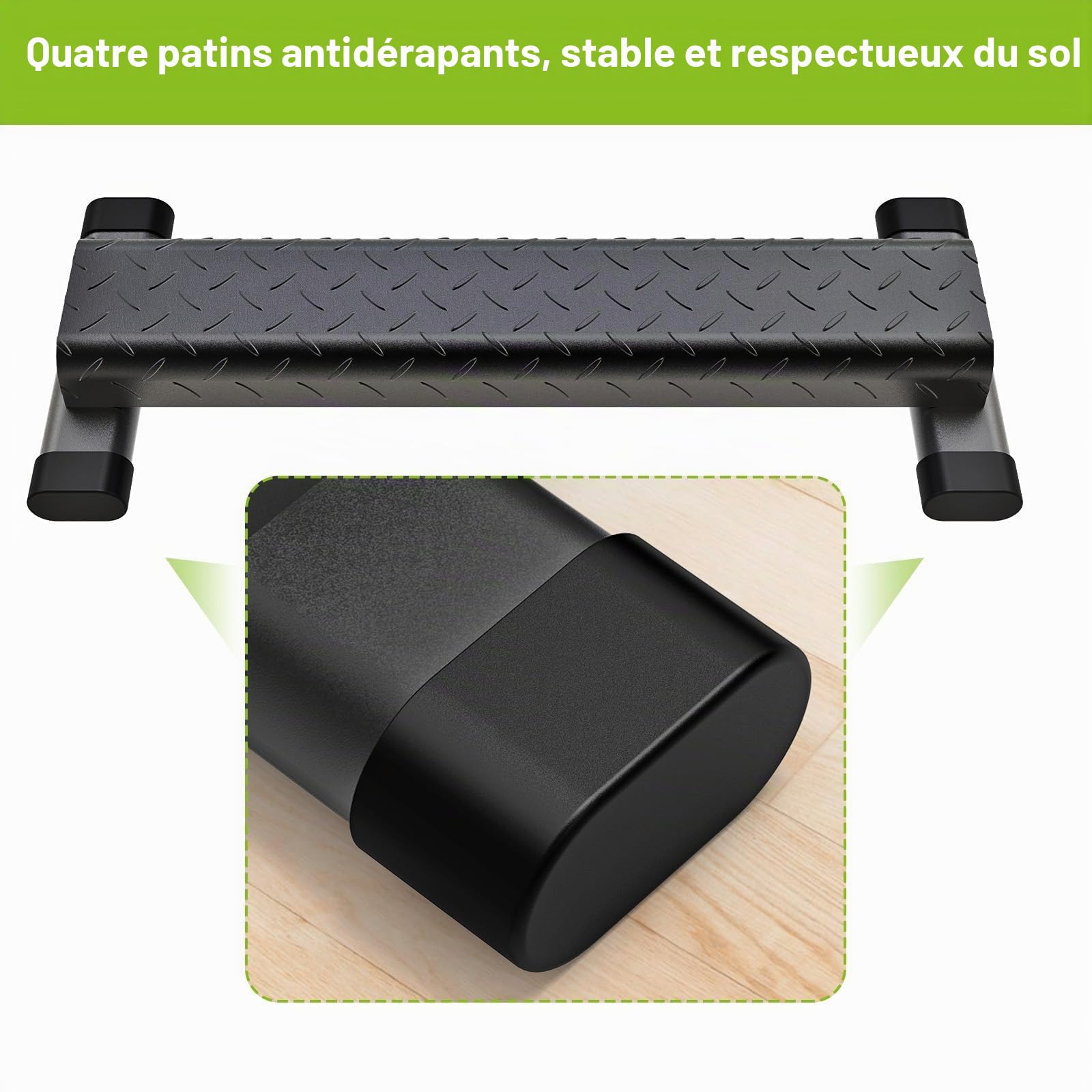 Kipika Barre de levage polyvalente pour mollets – Machine de levage de mollets debout en acier robuste pour salle de sport à domicile, design antidérapant – Parfait pour les soulèvements de mollets