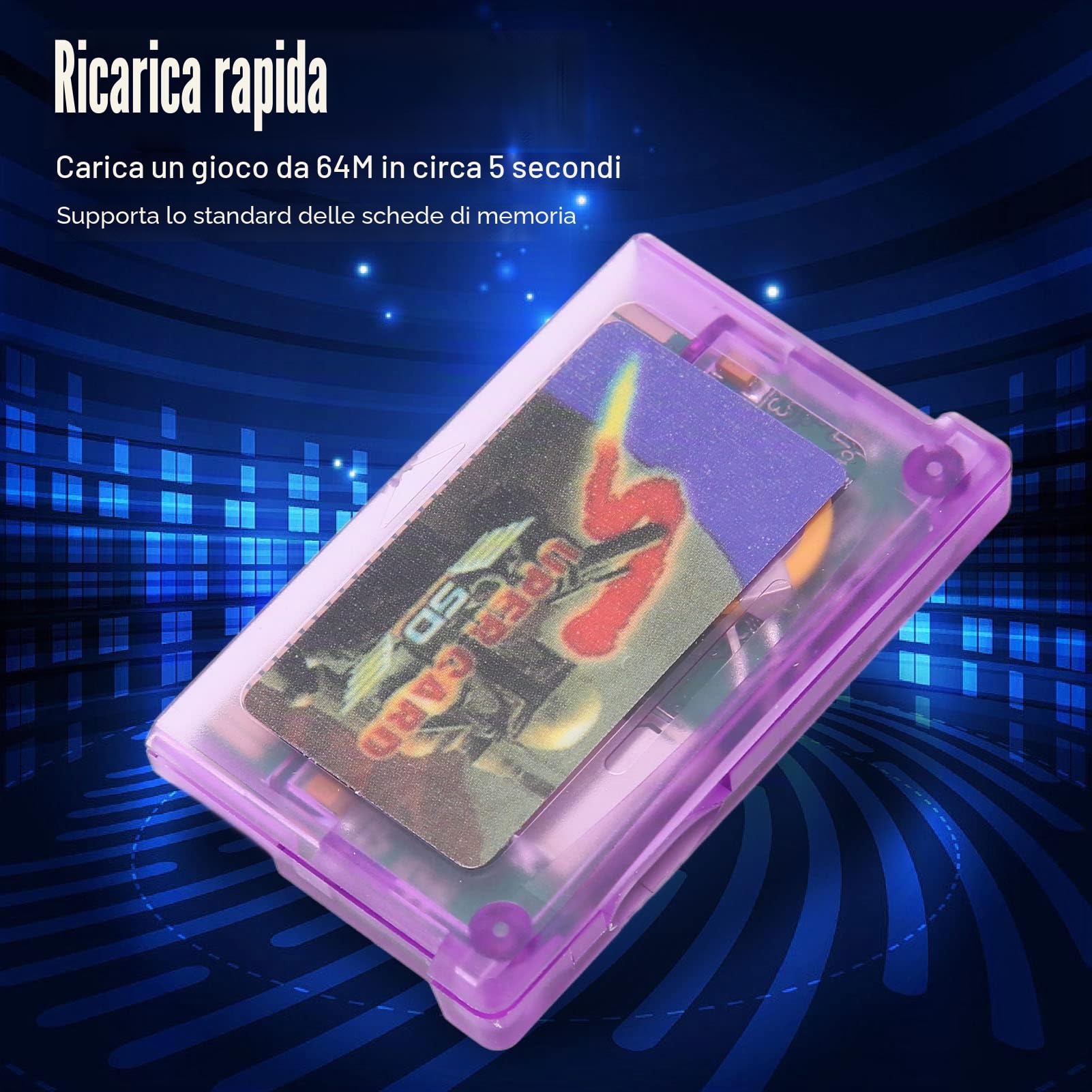 Scheda di Memoria per Giochi GBA Burning Card Flashcard, Cartuccia Flash per Gameboy da 2GB GBA, per GBA SP, per SP, per GBM, per IDS, per NDS Lite Game