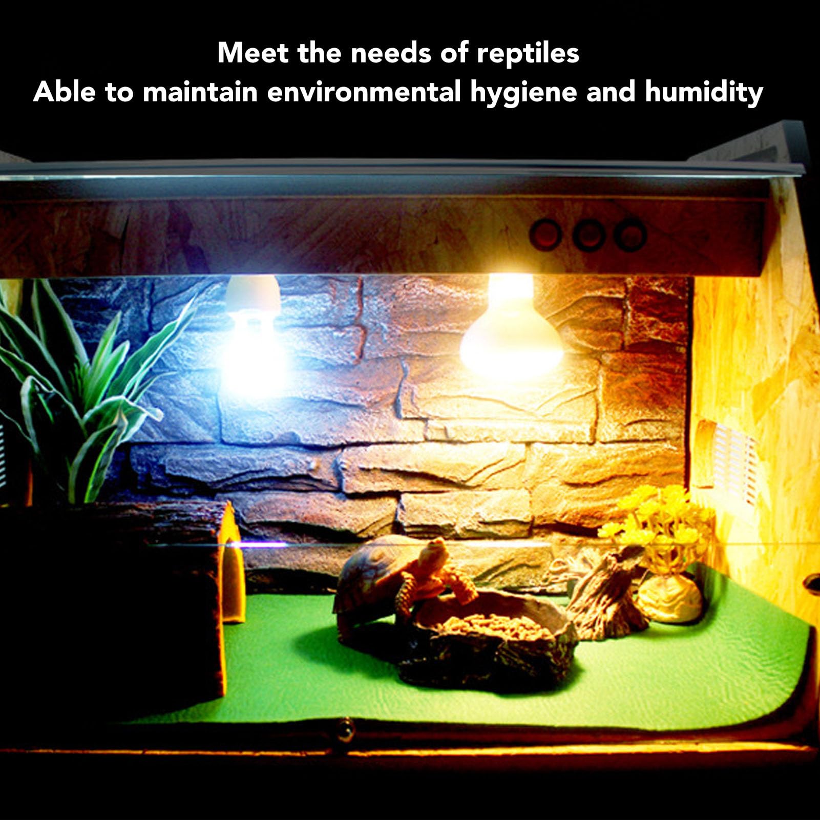 Tapis pour reptiles 100 x 40 cm absorbant respirant lavable réutilisable revêtement de terrarium