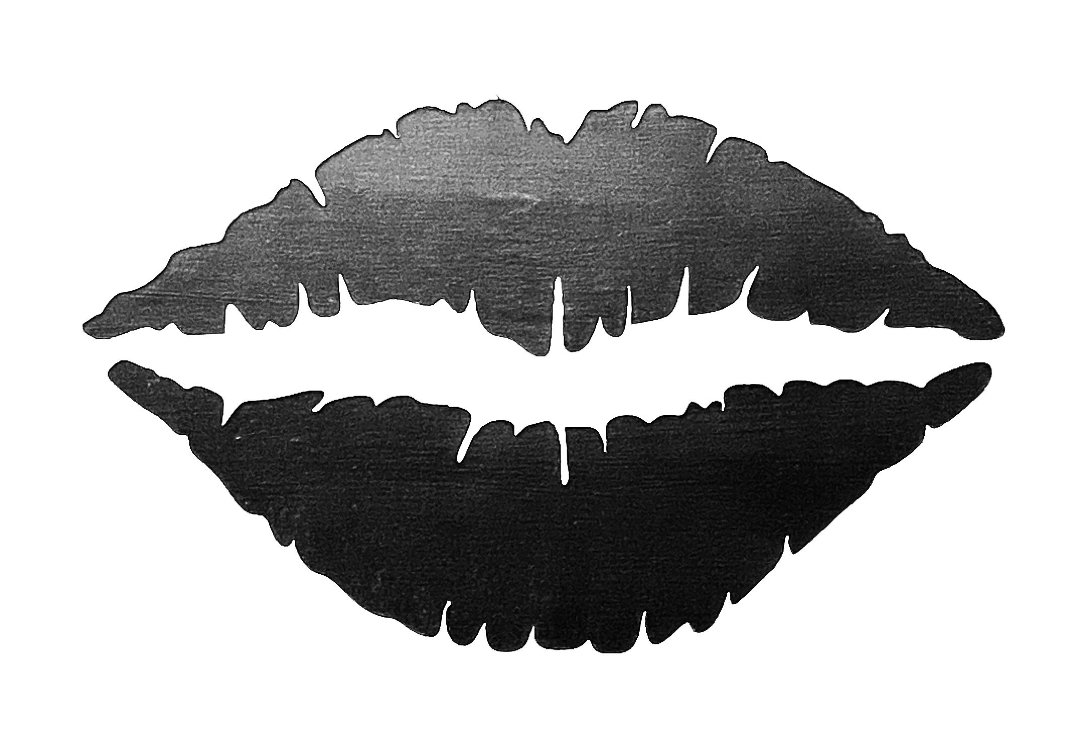 Lips/Mouth/Kiss Stencil Template, Image Size 250mm x 150mm