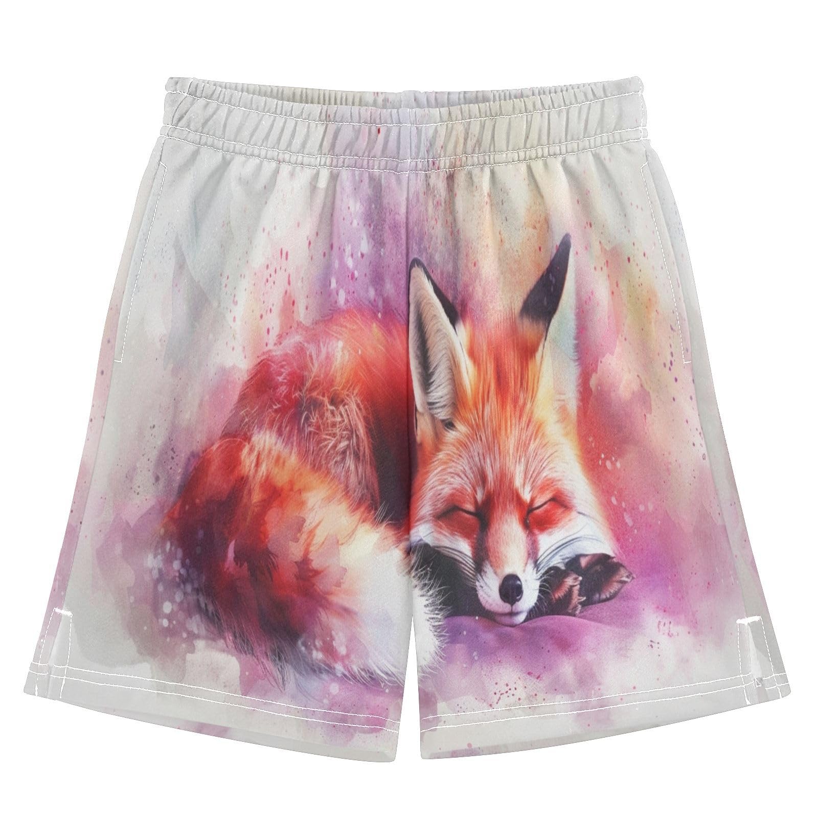 boy Shorts Fantasy Fox Youth Athletic Shorts for Boys and Girls 10-11 Y Multicolor