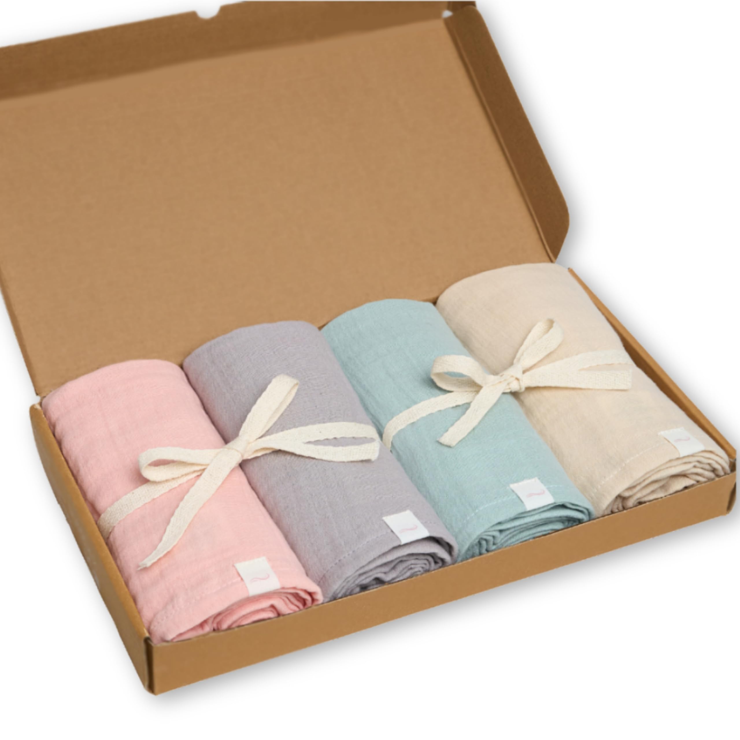 bearmoss Bambino in Mussola Per Neonati Set 6 Pezzi,100% cotone Super Morbido As
