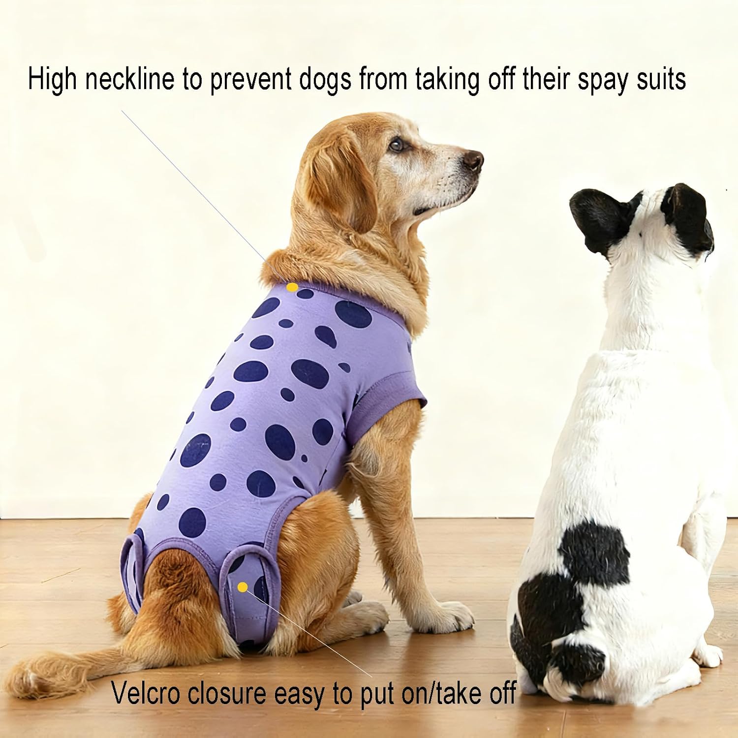 Dog Surgery Recovery Suit After Spay - Dogs Cone Alternative Onesie with Pee Hole, Breathable Anti Licking Neuter Post Surgical Dog Recovery Suit