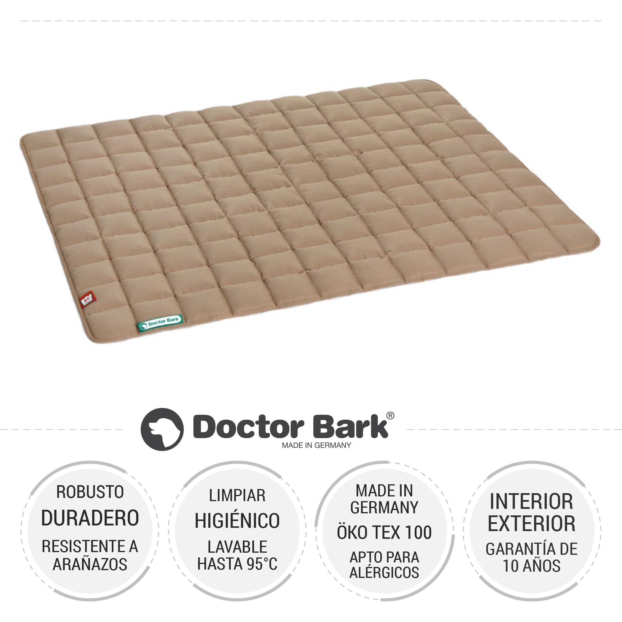 Doctor Bark Manta para Perros - Suave e hipoalergénica, Resistente a los arañazos y Duradera, Lavable a 95°C - Disponible en Diferentes tamaños y Colores(XL, Caramel/Verde)