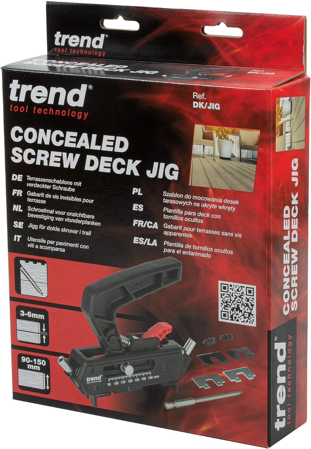 Trend Concealed Screw Deck Jig, Installs Decking Without Visible Fasteners for Accurate Board Spacing & Prolonged Decking Life, DK/JIG